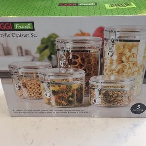 OGGI Acrylic Storage Pantry Canisters Set